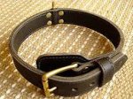 Schutzhund Two Ply Leather Agitation Dog Collar