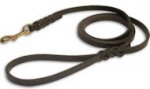 K9 Leather Dog Leash 1/2" wide for Schutzhund Training