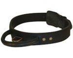 Leather Agitation Collars with Handle for Schutzhund training