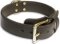 Plain Tough Leather Dog Collar for schutzhund dogs