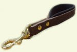 Short leather dog leash- Schutzhund dog leash