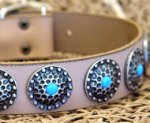 High Quality Training Dog Collars with Blue Stones