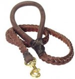 Braided Leather Dog Leash For Working Dogs