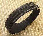 Fashion Flat Leather Dog Collar for schutzhund dogs