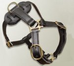 Leather No Choke Dog Harness for schutzhund dogs