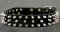 Black Spiked Leather Dog Collar for working dogs