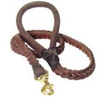 Slot Braided Leather Leash