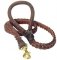 Braided Leather Dog Leash For Working Dogs
