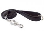 Cool Canine Flat Leather Leash 3/4",6FT,quick release snap hook