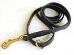 Handcrafted Leather Dog Leash With Brass Snap Hook