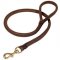 Natural Rolled Leather Dog Leash 3/4 inch for schutzhund dogs
