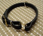 Adjustable Leather Slip Collar w/h solid BRASS Hardware