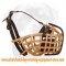 Police Style Leather Basket Dog Muzzle