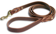 Braided Leather Dog Lead for Dog training