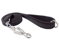 Cool Canine Flat Leather Leash 3/4",6FT,quick release snap hook