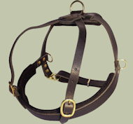 Padded Pulling Harness for Dog-Leather Dog Harness