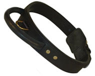 Latigo Leather Agitation Dog Collar With Handle