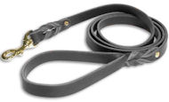 Leather Dog Leash Double Braided 3/4 Inch