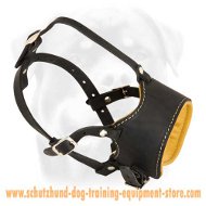 Anti-Barking Nappa Padded Leather Dog Muzzle