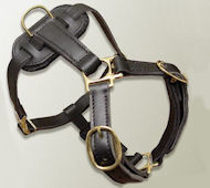Leather No Choke Dog Harness for schutzhund dogs