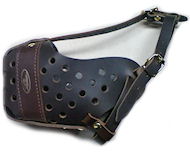 Attack Training Schutzhund Leather Canine Muzzle