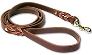 Twisted latigo dog lead