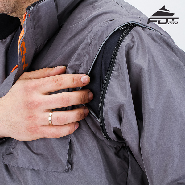 High Quality Zipper on Sleeve for Pro Design Dog Tracking Jacket