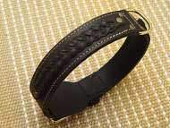 Custom Dog Collar Gorgeous Wide 2 Ply Leather Dog Collar