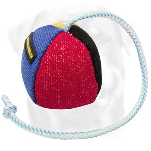 French Linen Dog Toy With Reliable Nylon String