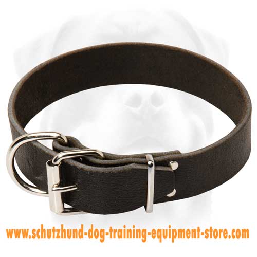 Leather Dog Collar For Off Leash Training