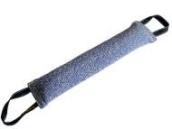 Dog bite tag/ tug french linen w2 handles