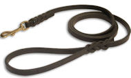 K9 Leather Dog Leash 1/2" wide for Schutzhund Training