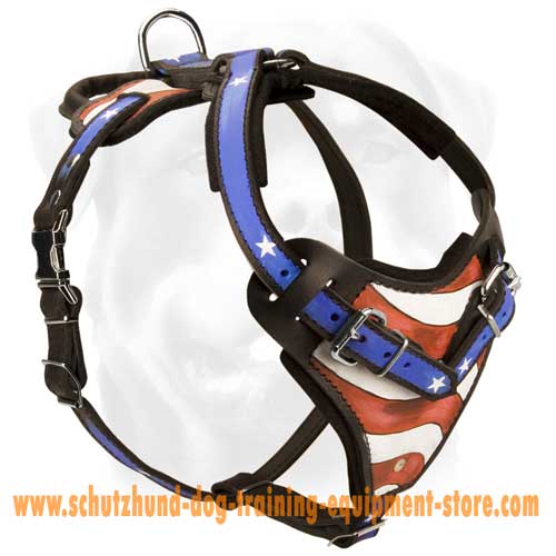 Schutzhund Leather Dog Harness - Click Image to Close