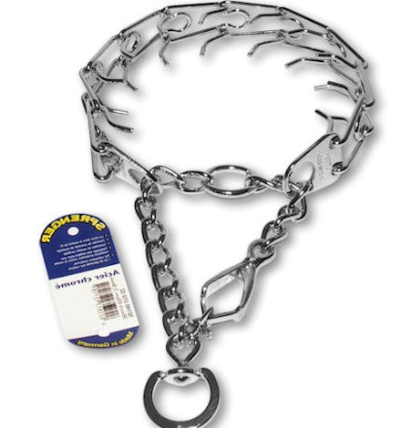 hidden prong collar with snap