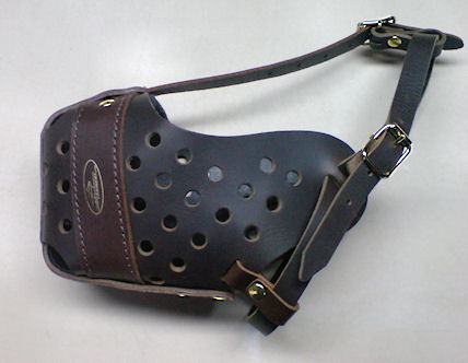 Attack Training Schutzhund Leather Canine Muzzle