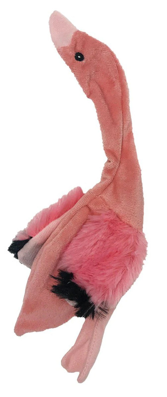 11" Flamingo Crinkle Dog Toy - Click Image to Close