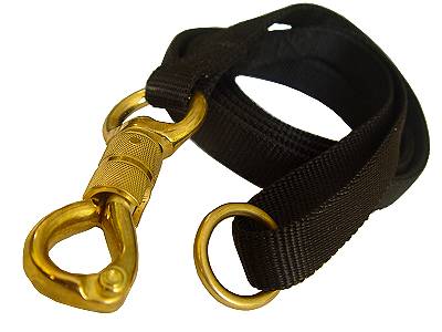 Police tracking dog leash&massive solid brass snap&smart lock for dog training or for dog owners