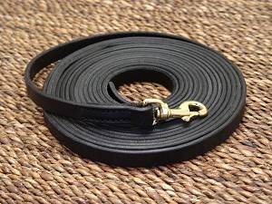 Schutzhund Leather dog leash for tracking/training