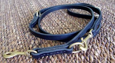 Schutzhund Leather dog leash for training, walking, tracking