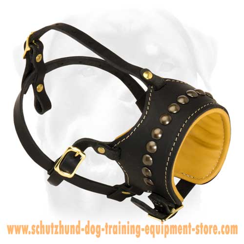 Anti-Barking Leather Dog Muzzle