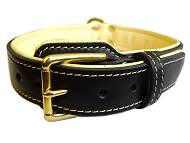 Royal Nappa Padded Hand Made Leather Dog Collar Royal Nappa Padded Hand Made Leather Dog Collar